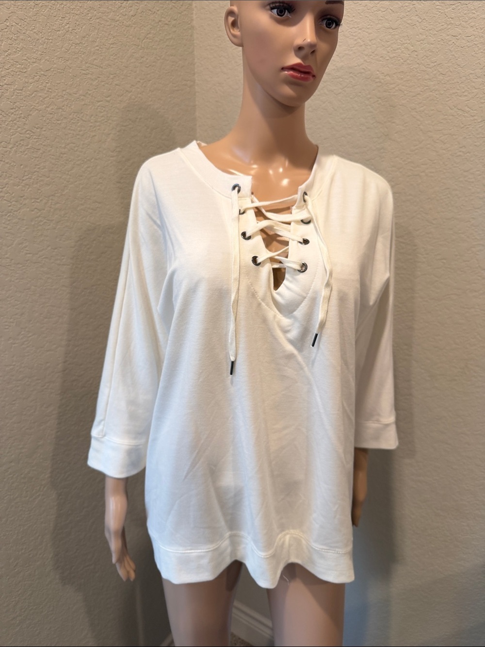 NWT Off White Tie Front sweatshirt